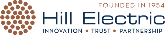 Founded in 1954, we are the Hill Electric Company. Smaller horizontal logo
